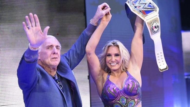 Ric Flair with his daughter, Charlotte Flair