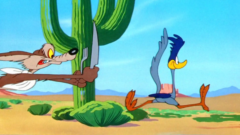 Wile E Coyote and the Roadrunner in Fast and Furry-ous 1949