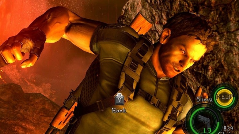 Chris Redfield and the boulder in Resident Evil 5