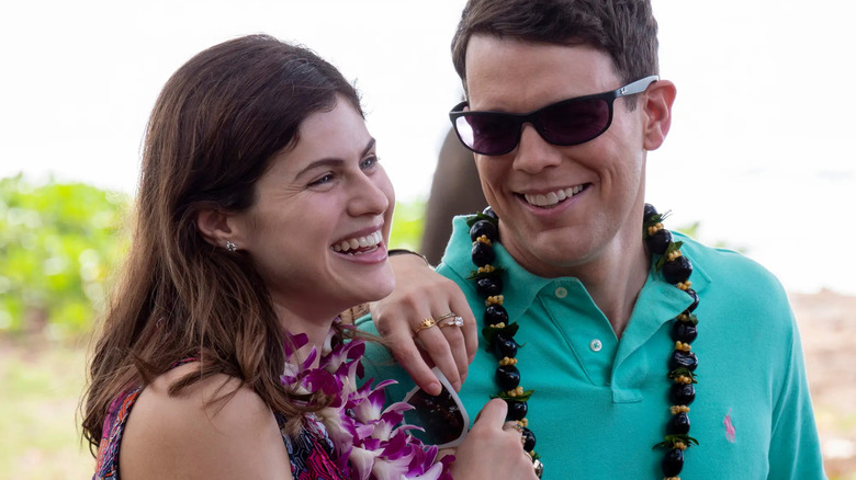 Alexandra Daddario and Jake Lacy in The White Lotus