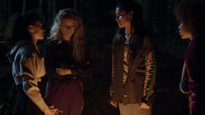 Mia Healey,  Erana James and Sophia Ali in The Wilds