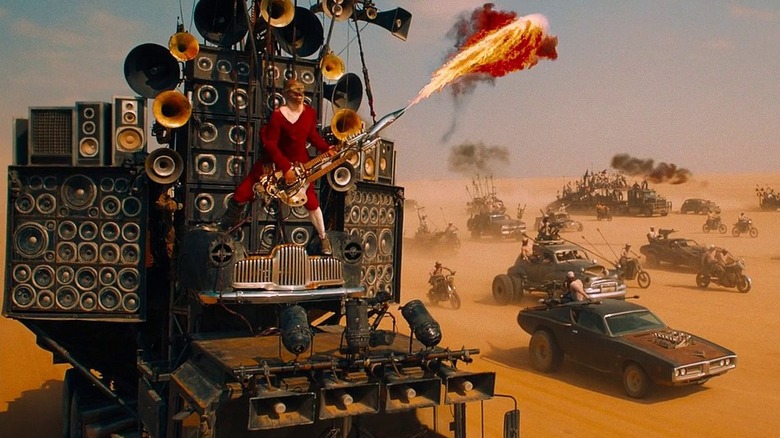 Mad Max Fury Road Doof Warrior plays guitar