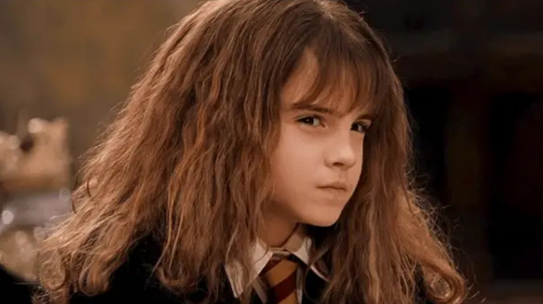 Hermione giving the side eye of the year in Harry Potter and the Sorcerer's Stone