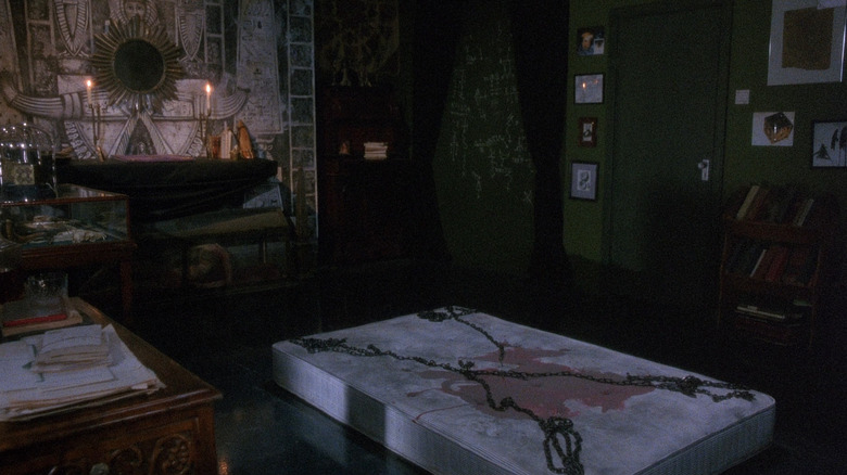 Decorated room with bloody mattress Hellbound: Hellraiser II