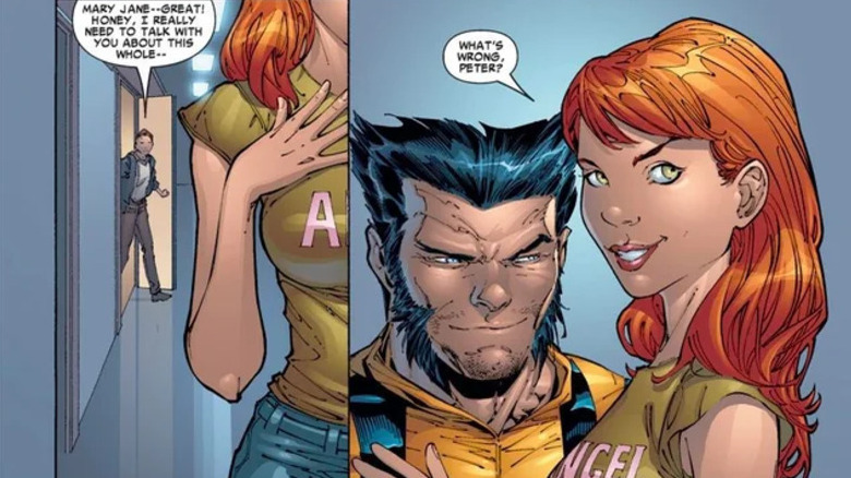 Wolverine flirts with Mary Jane in Marvel Knights: Spider-Man