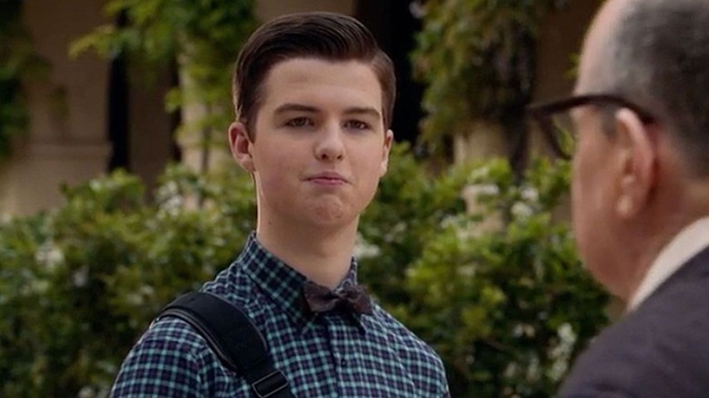 Iain Armitage arrives at the campus of Caltech as Sheldon Cooper in Young Sheldon