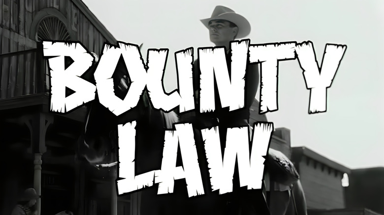 Rick Dalton's Bounty Law character riding a horse during opening credits