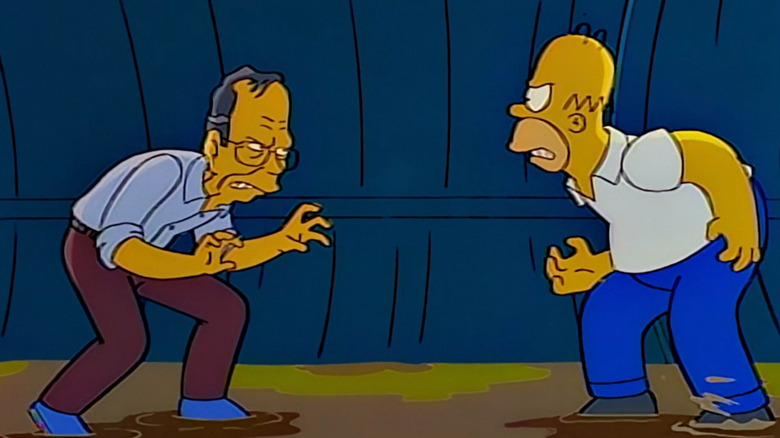 George H.W. Bush and Homer Simpson in The Simpsons