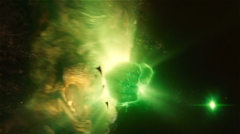 Green Lantern punches Parallax