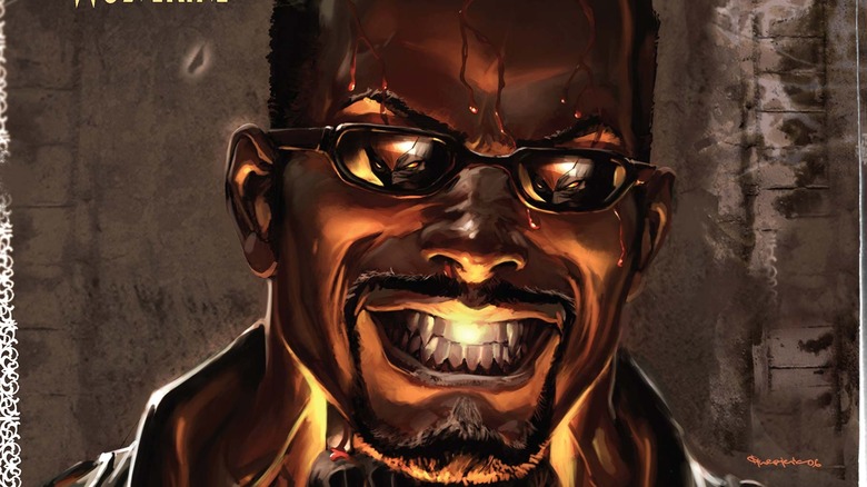 Blade smiling