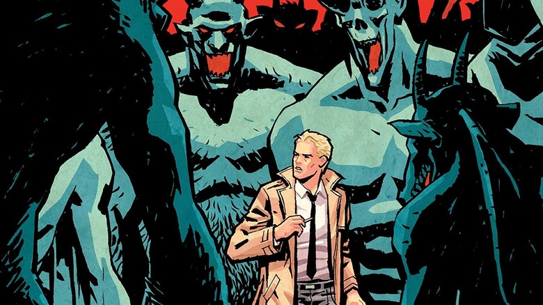 Constantine surrounded by demons