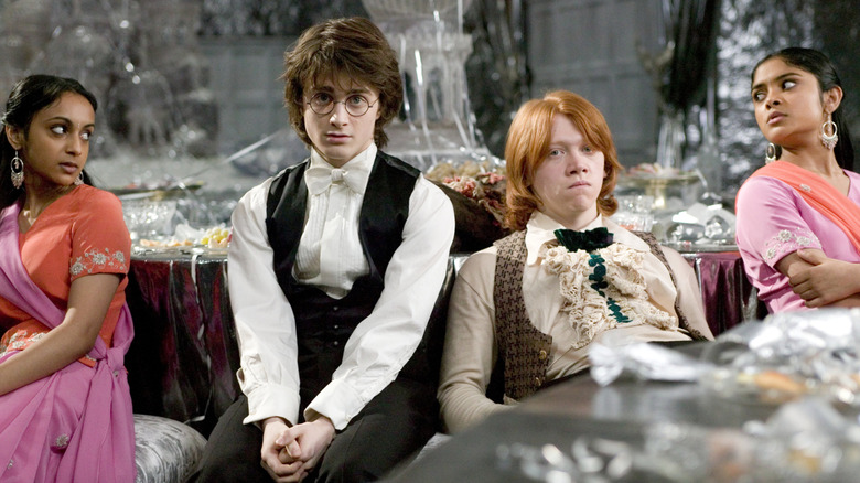 Harry and Ron being jerks to the Patil sisters in Harry Potter and the Goblet of Fire