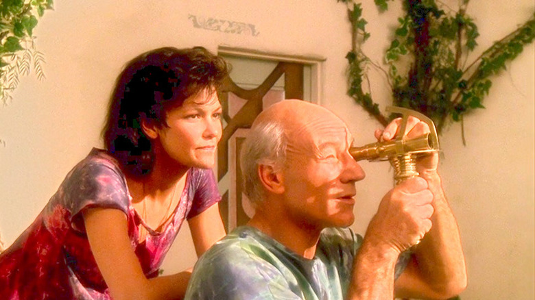 Picard living with his wife in The Inner Light