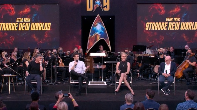 A screenshot from the Star Trek: Strange New Worlds panel at Star Trek Day