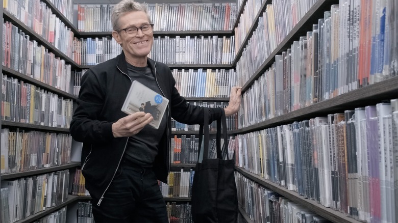 Willem Dafoe smiling in the Criterion Closet