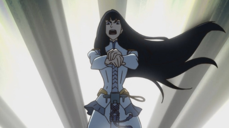 Kill La Kill Satsuki Kiryuin giving fascist speech