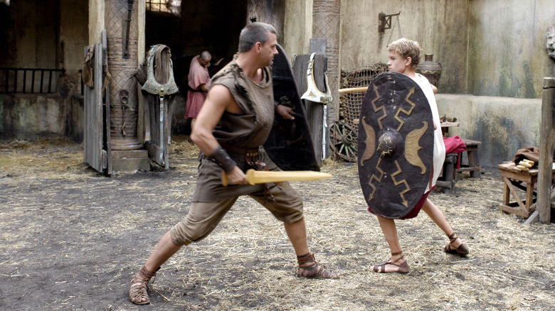 A training fight from the HBO series Rome