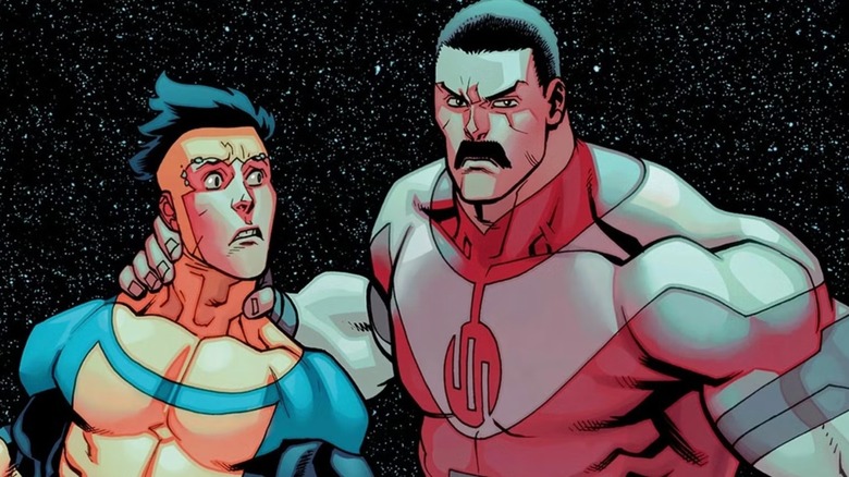 Thragg holding Mark by the neck in Invincible