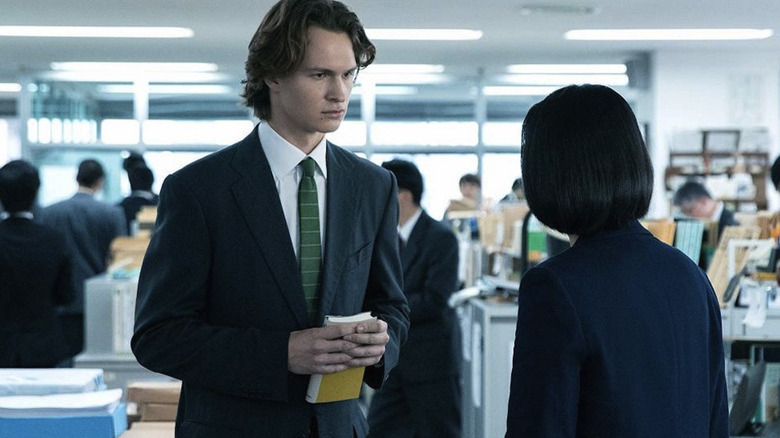 Ansel Elgort and Rinko Kikuchi in Tokyo Vice