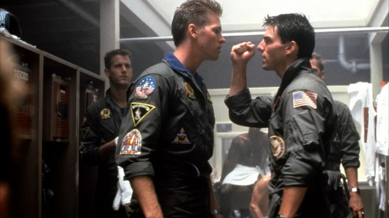 Top Gun Iceman and Maverick going at it