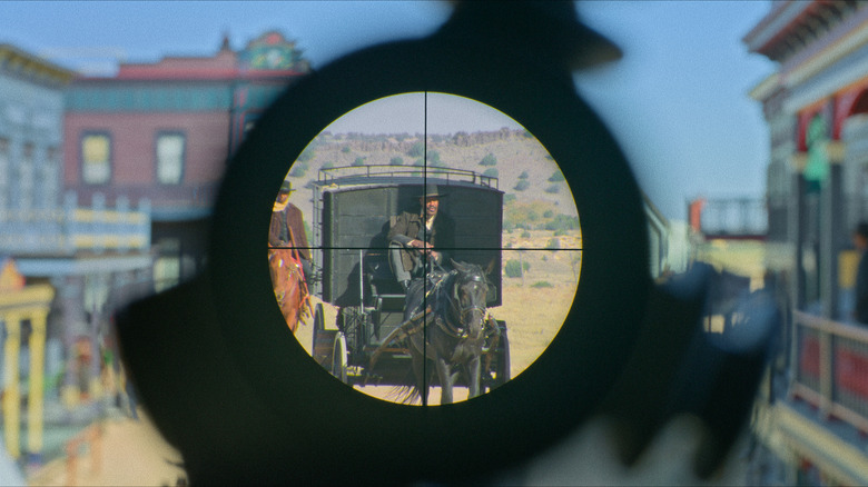 The view through a gun scope