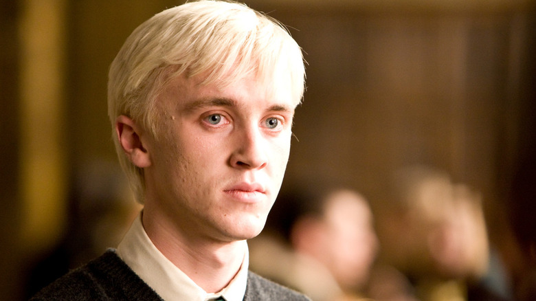 Draco staring straight ahead in Harry Potter and the Half-Blood Prince