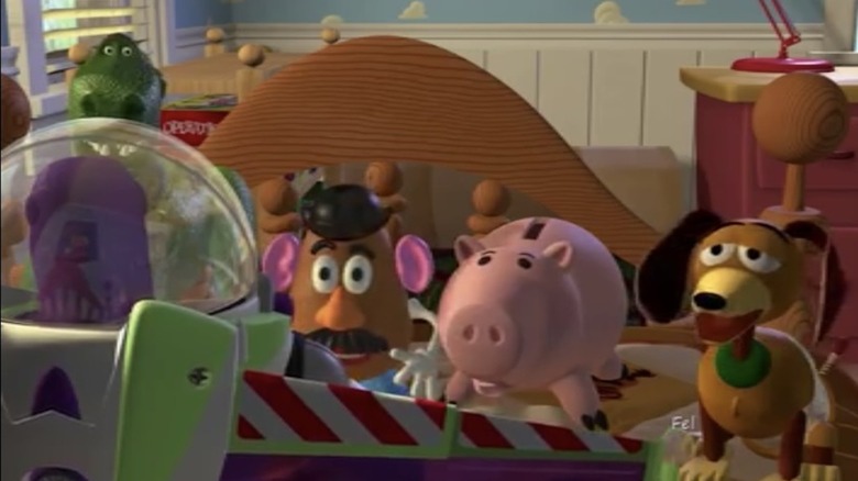 Buzz impresses Woody's crew of toys