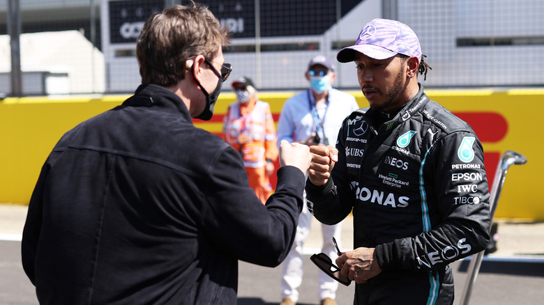 Lewis Hamilton and Tom Cruise