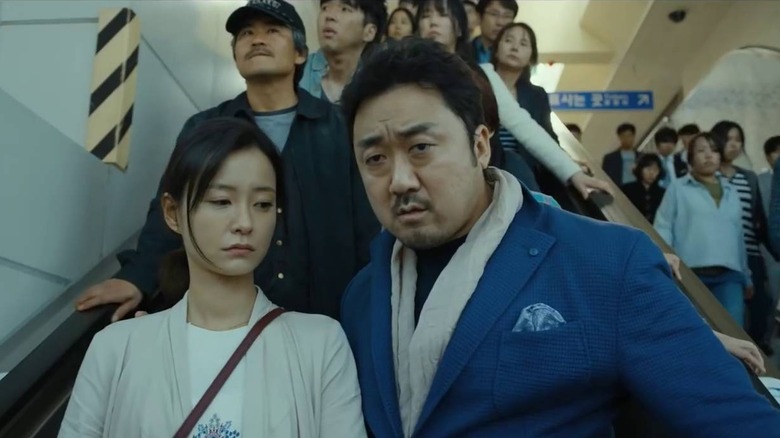 Jung Yu-mi and Ma Dong-seok in Train to Busan