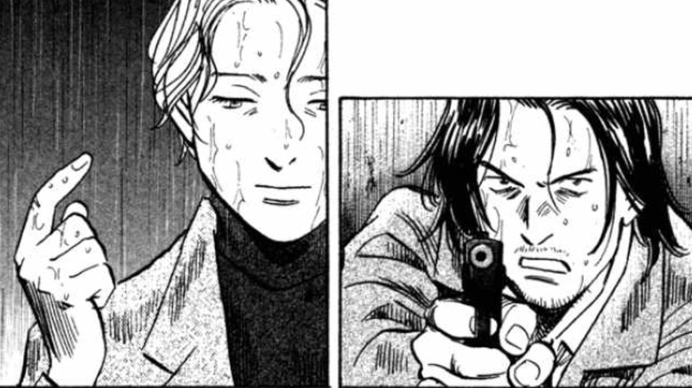 Monster Johan Liebert Dr. Tenma confrontation panels