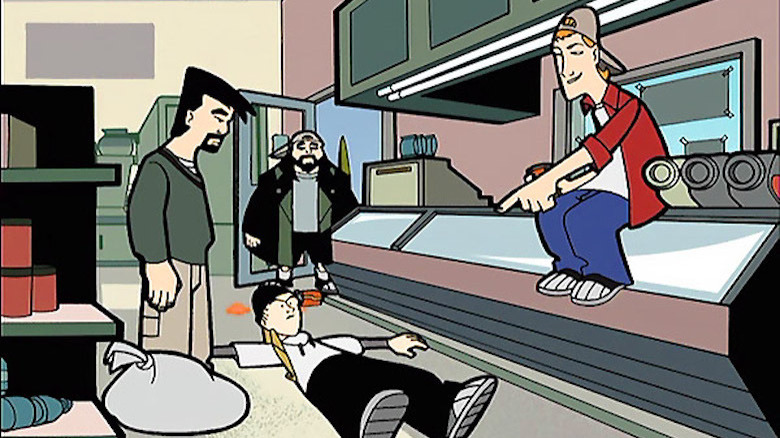 Dante, Jay, Silent Bob, and Randal in "Clerks: The Animated Series"