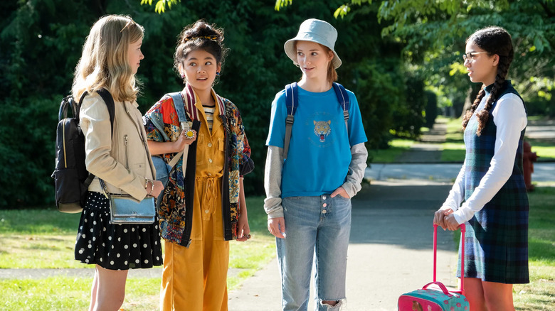 Momona Tamada, Shay Rudolph, Sophie Grace, and Malia Baker in The Baby-sitters Club