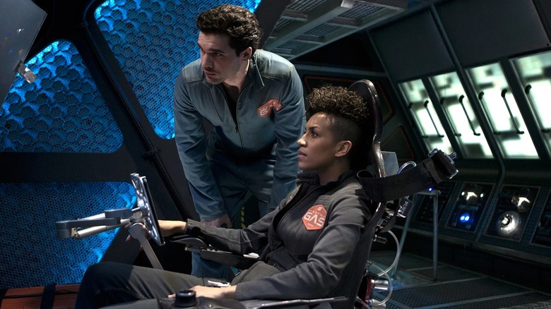 James Holden and Naomi Nagata aboard the Rocinante in The Expanse