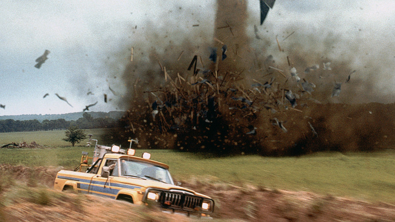 La escena de la trinchera en la película Twister de 1996. 