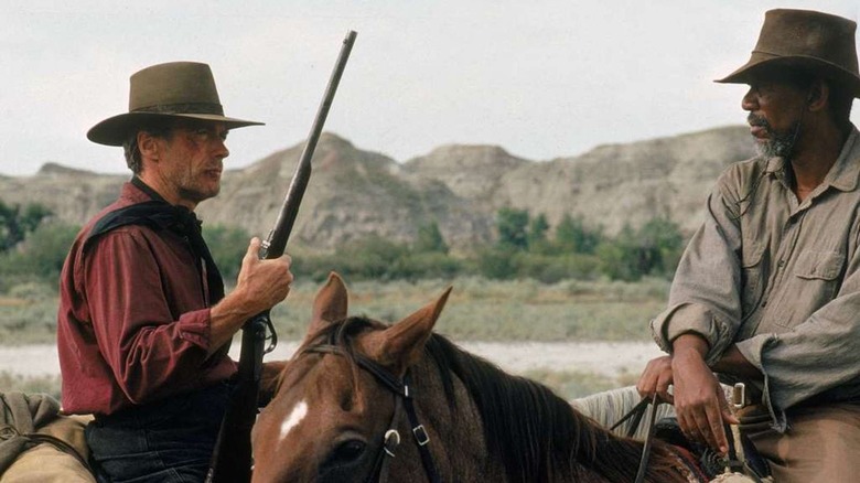 Clint Eastwood and Morgan Freeman in Unforgiven