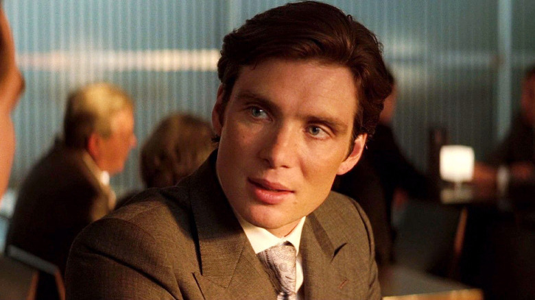 Cillian Murphy looking intrigued in Inception