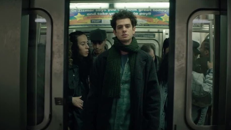 Andrew Garfield on a subway