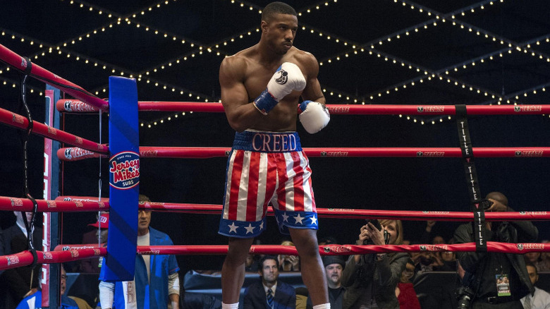 Adonis readying for a boxing match in Creed 2