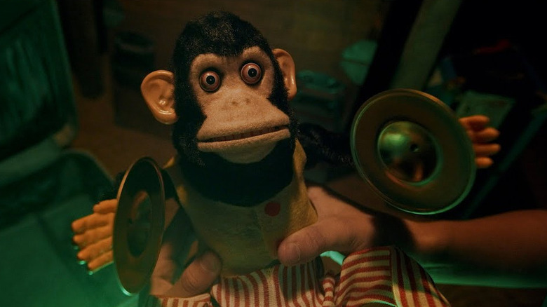 An image of the titular monkey toy with cymbals in The Monkey