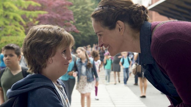 Jacob Tremblay and Julia Roberts in a still from Wonder