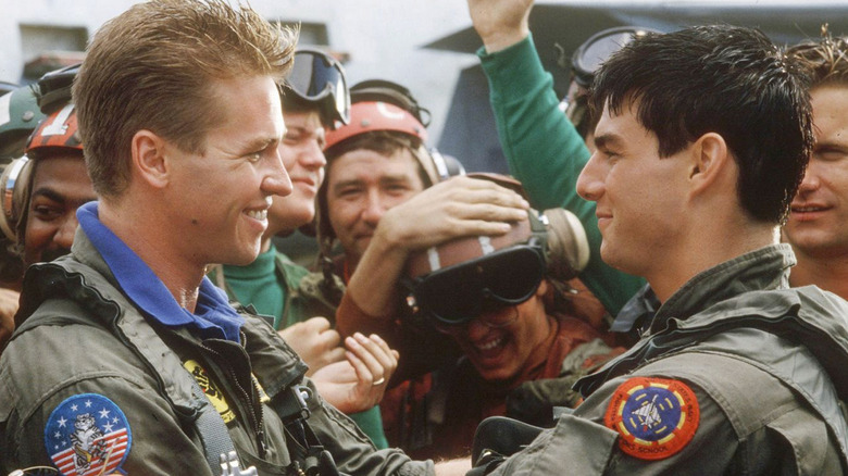 Val Kilmer and Tom Cruise in Top Gun