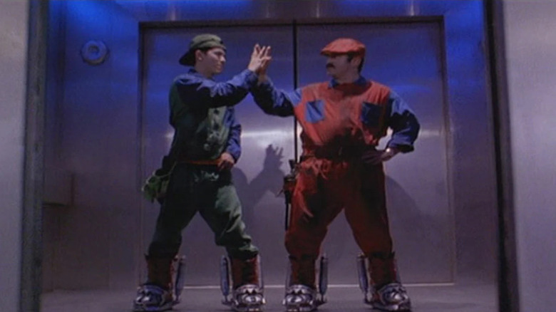 Super Mario Bros. leguizamo and hoskins high five