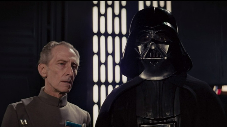 Grand Moff Tarkin and Darth Vader in Star Wars: A New Hope