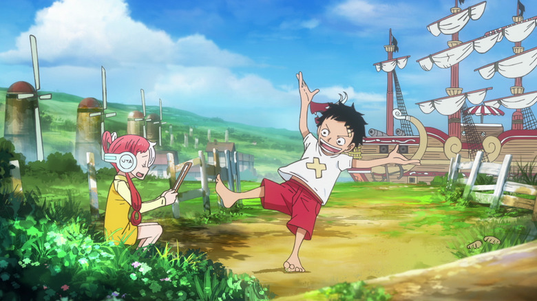 Luffy and Uta playing