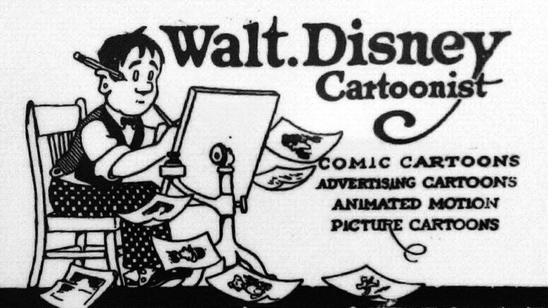 Walt Disney's business card, ca. 1921