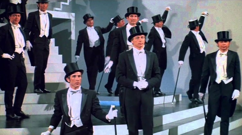 The chorus dancers of the French Mistake number in Blazing Saddles