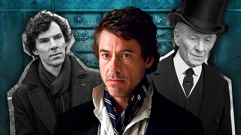 Benedict Cumberbatch, Robert Downey Jr and Ian McKellen as Sherlock Holmes