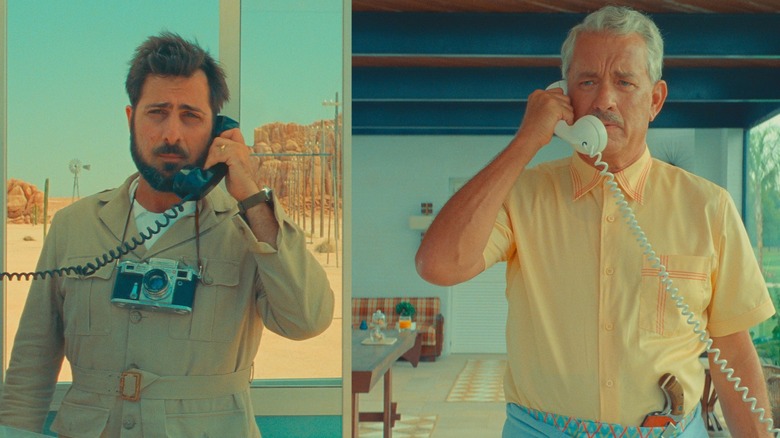 Jason Schwartzman and Tom Hanks in Asteroid City