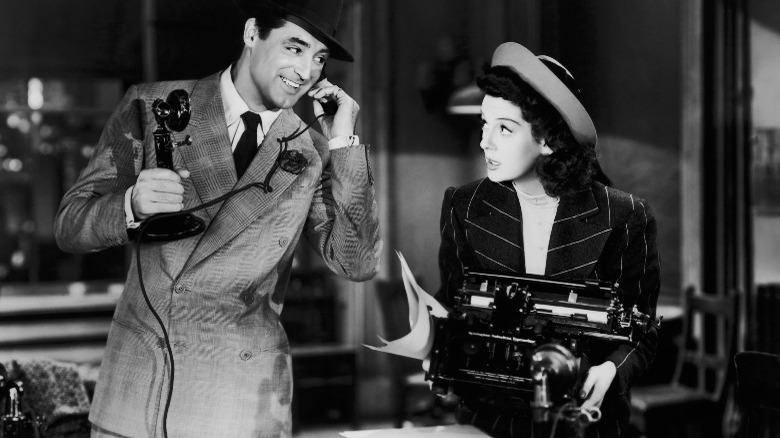 Cary Grant and Rosalind Russell in His Girl Friday