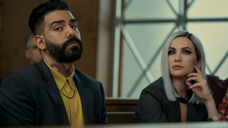 Rahul Kohli and Kate Siegel in The Fall of the House of Usher